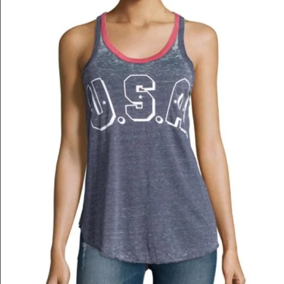 Chaser USA Burn Out Tank Size XS Red, White & Blue - Picture 1 of 5